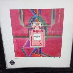 CHANEL No. 5 Art Print - Pink and Black